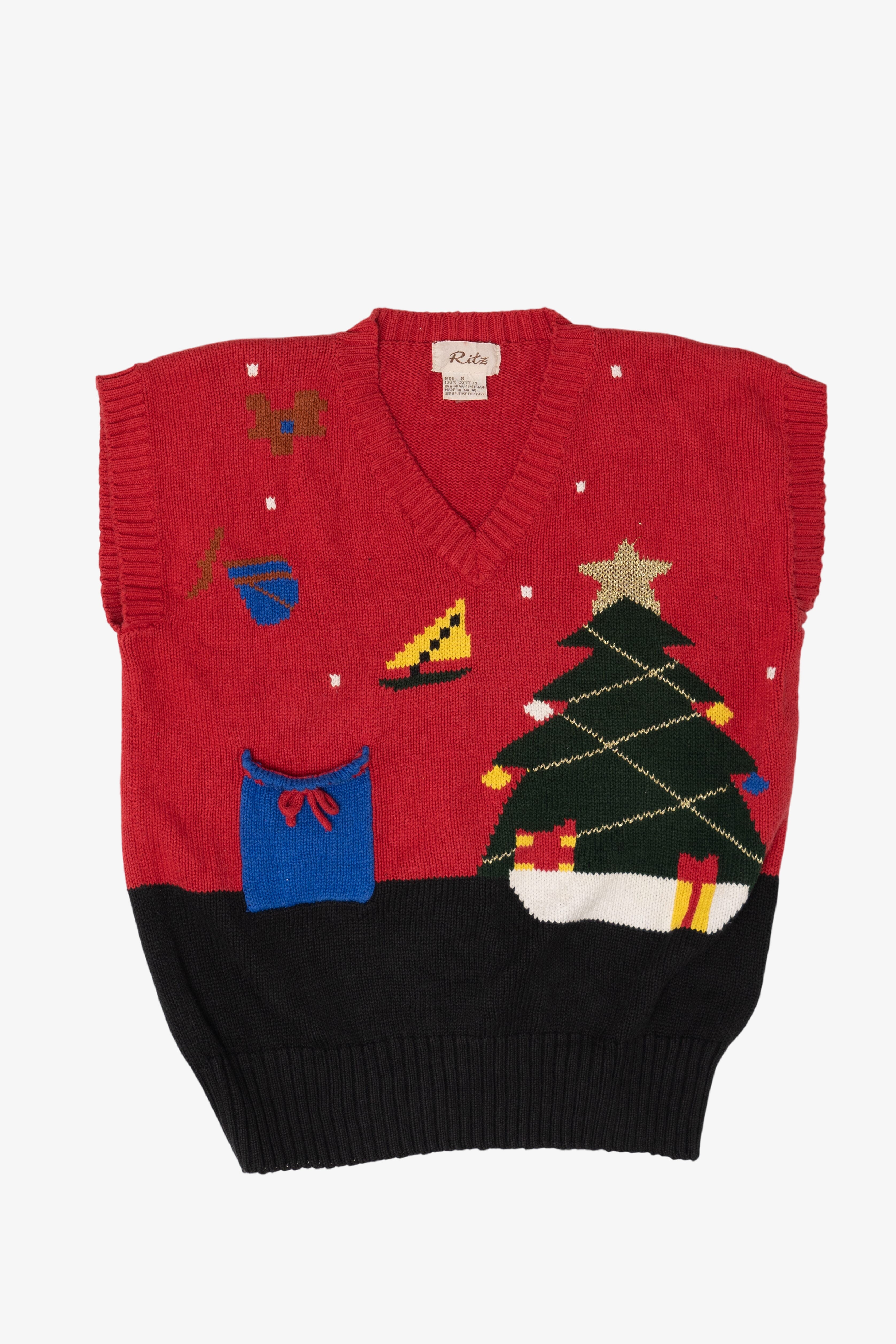 Vintage Pocket Ugly Christmas Vest (1990s)