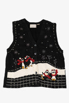 Vintage Penguins In Snow Ugly Christmas Vest (2000s)