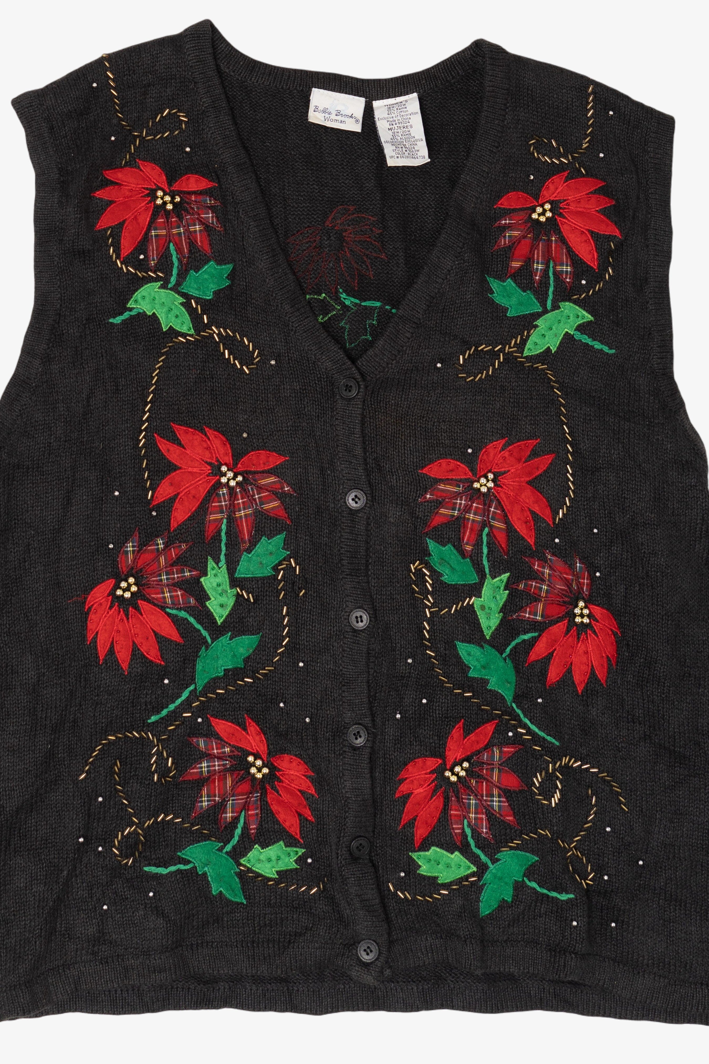Vintage Bobbie Brooks Ugly Christmas Vest (1990s)
