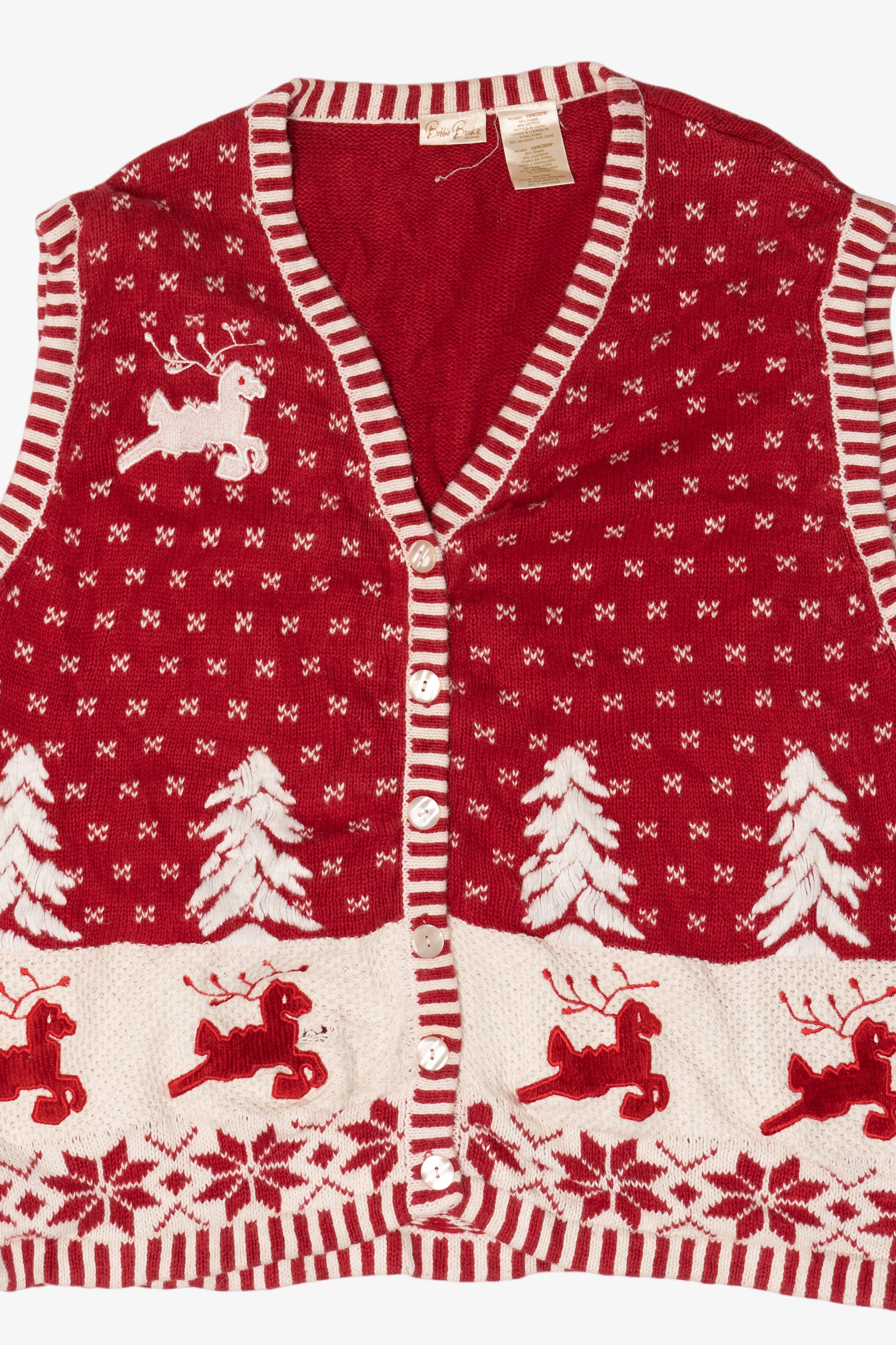 Vintage Reindeer Ugly Christmas Vest (2000s)