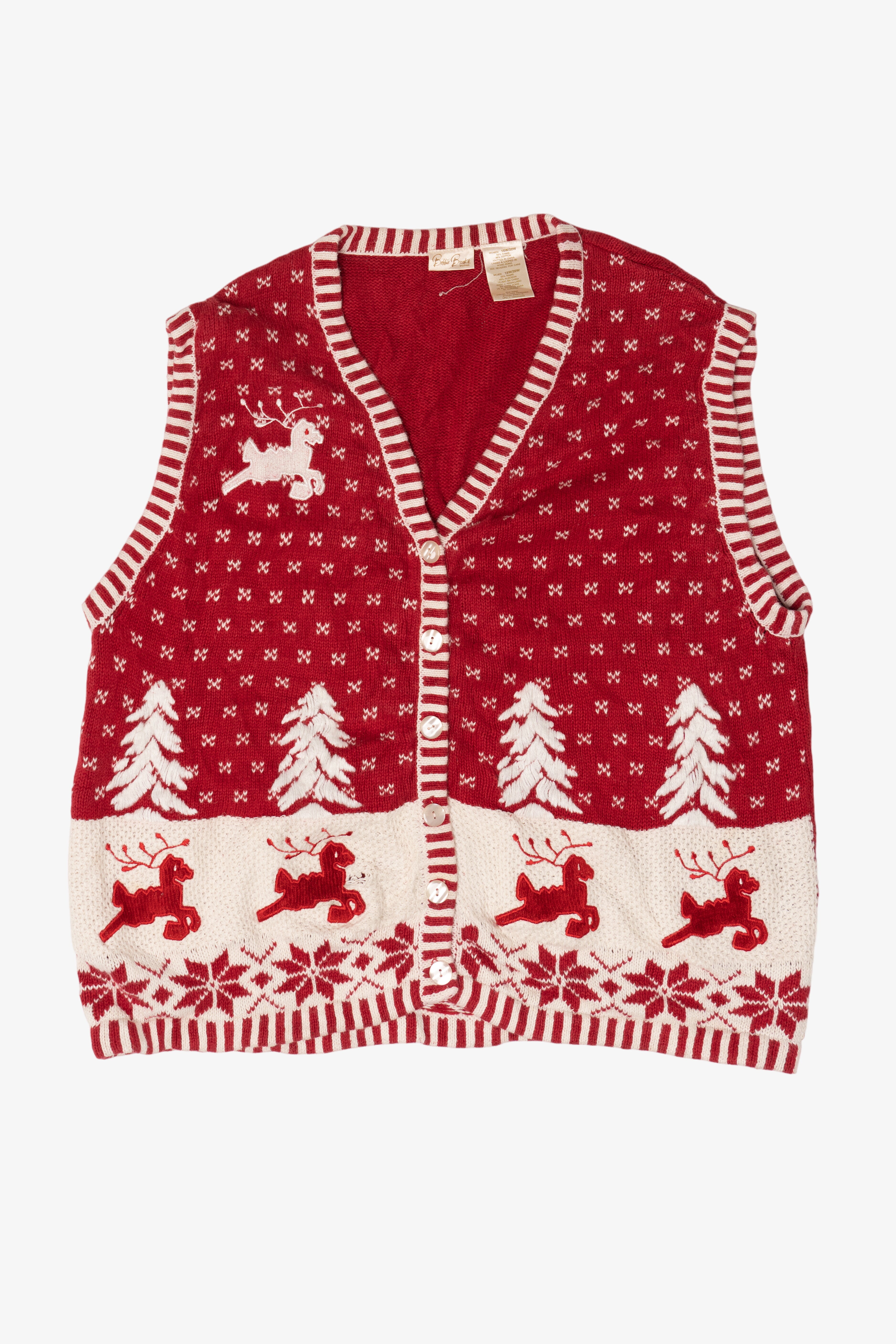 Vintage Reindeer Ugly Christmas Vest (2000s)