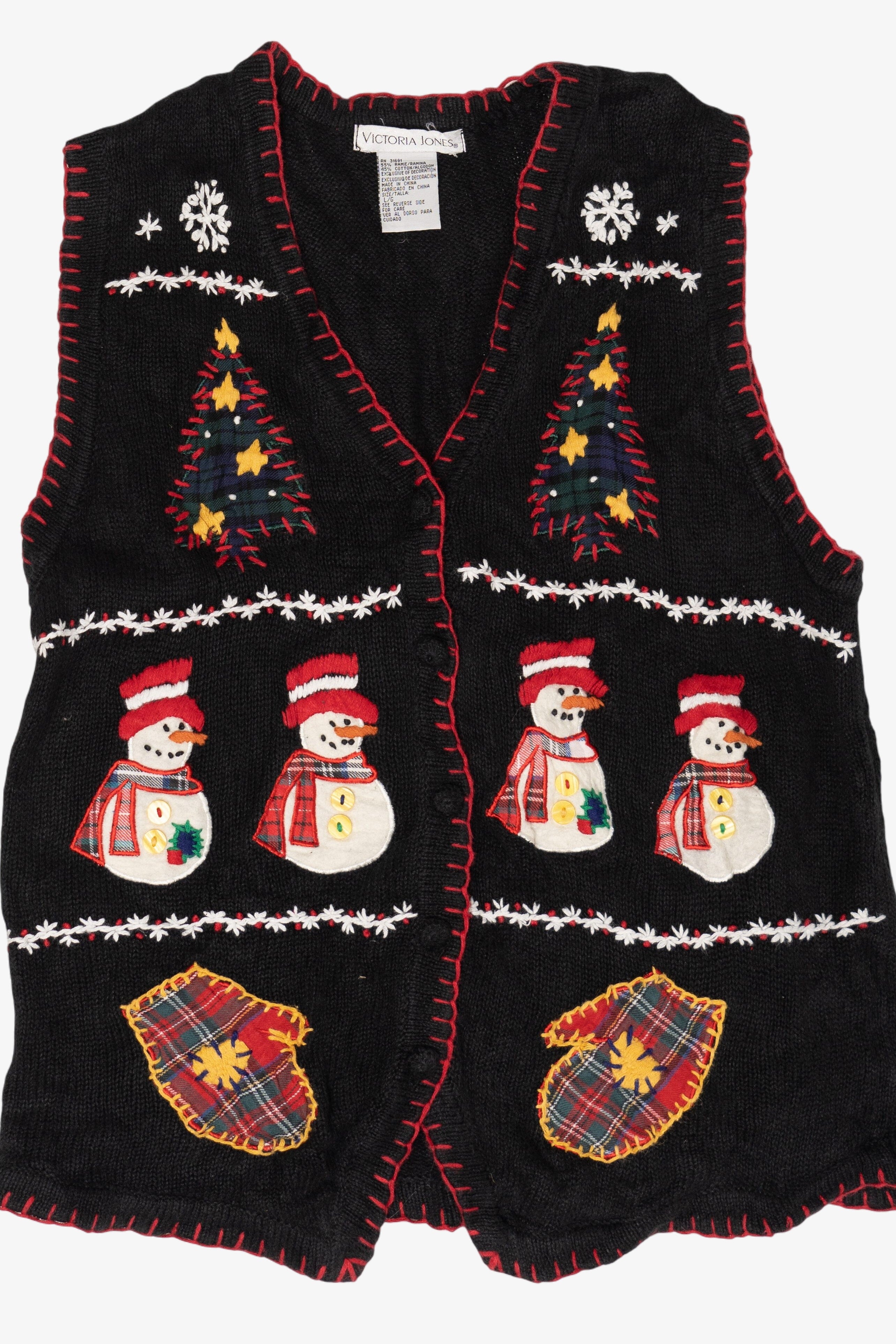 Vintage Victoria Jones Ugly Christmas Vest (1990s)
