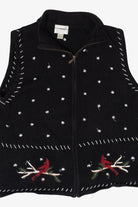 Vintage Hand Embroidered Christopher & Banks Ugly Christmas Vest (2000s)