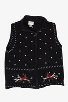 Vintage Hand Embroidered Christopher & Banks Ugly Christmas Vest (2000s)