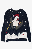 Modern Skiing Snowman Ugly Christmas Pullovers (2010s)