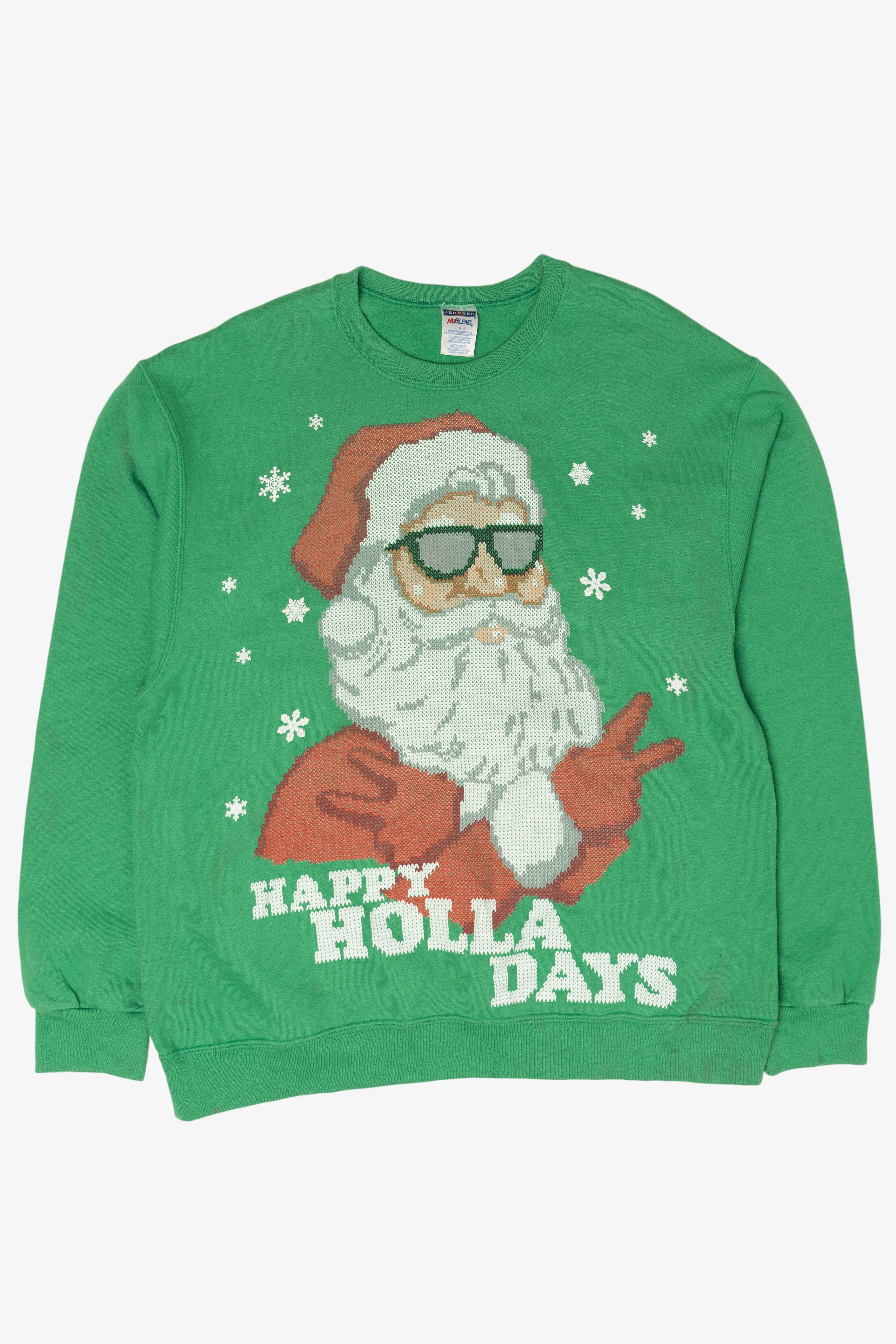 Modern "Happy Holla Days" Ugly Christmas Sweatshirts (2010s)