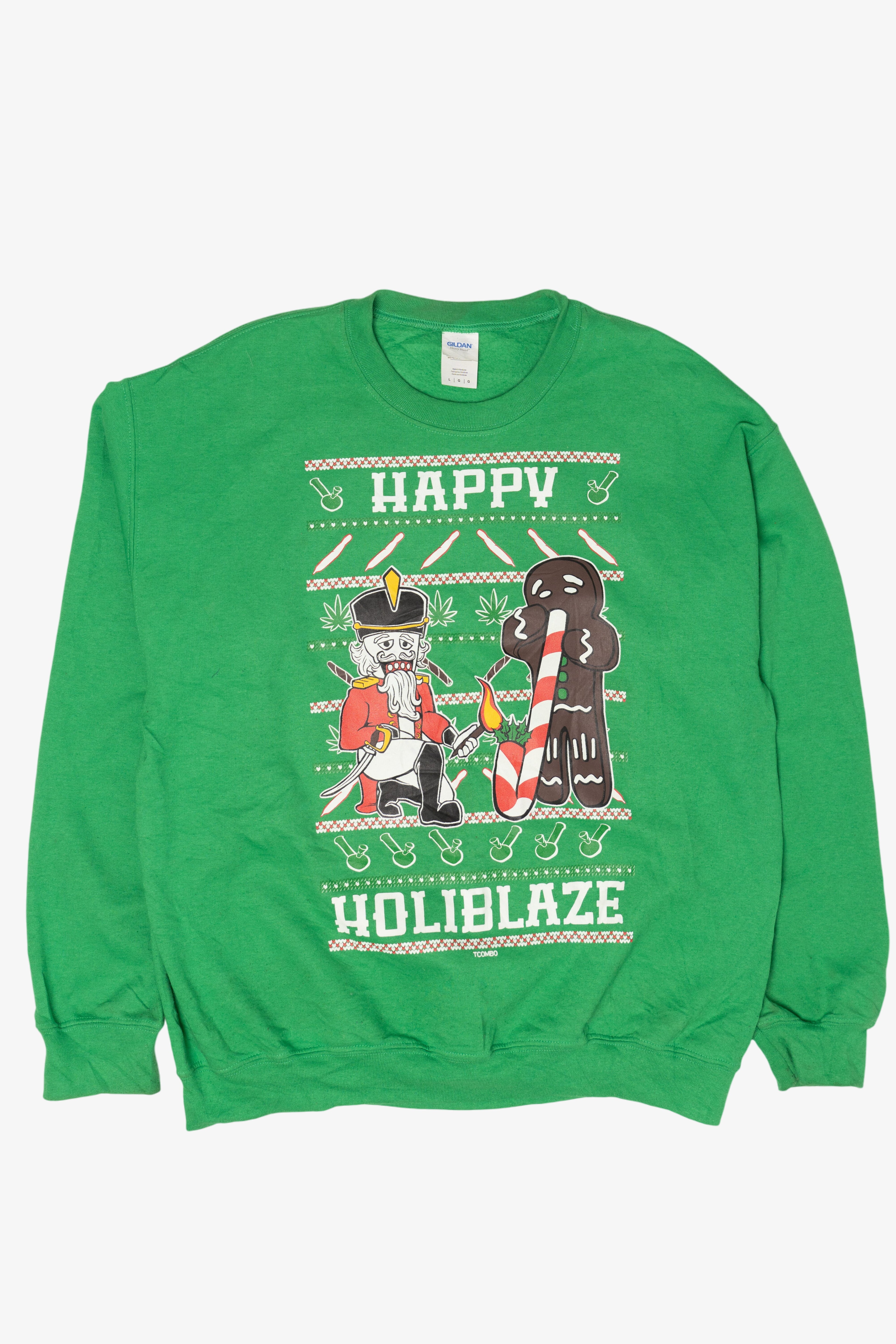Modern "Happy Holiblaze" Ugly Christmas Sweatshirts (2010s)