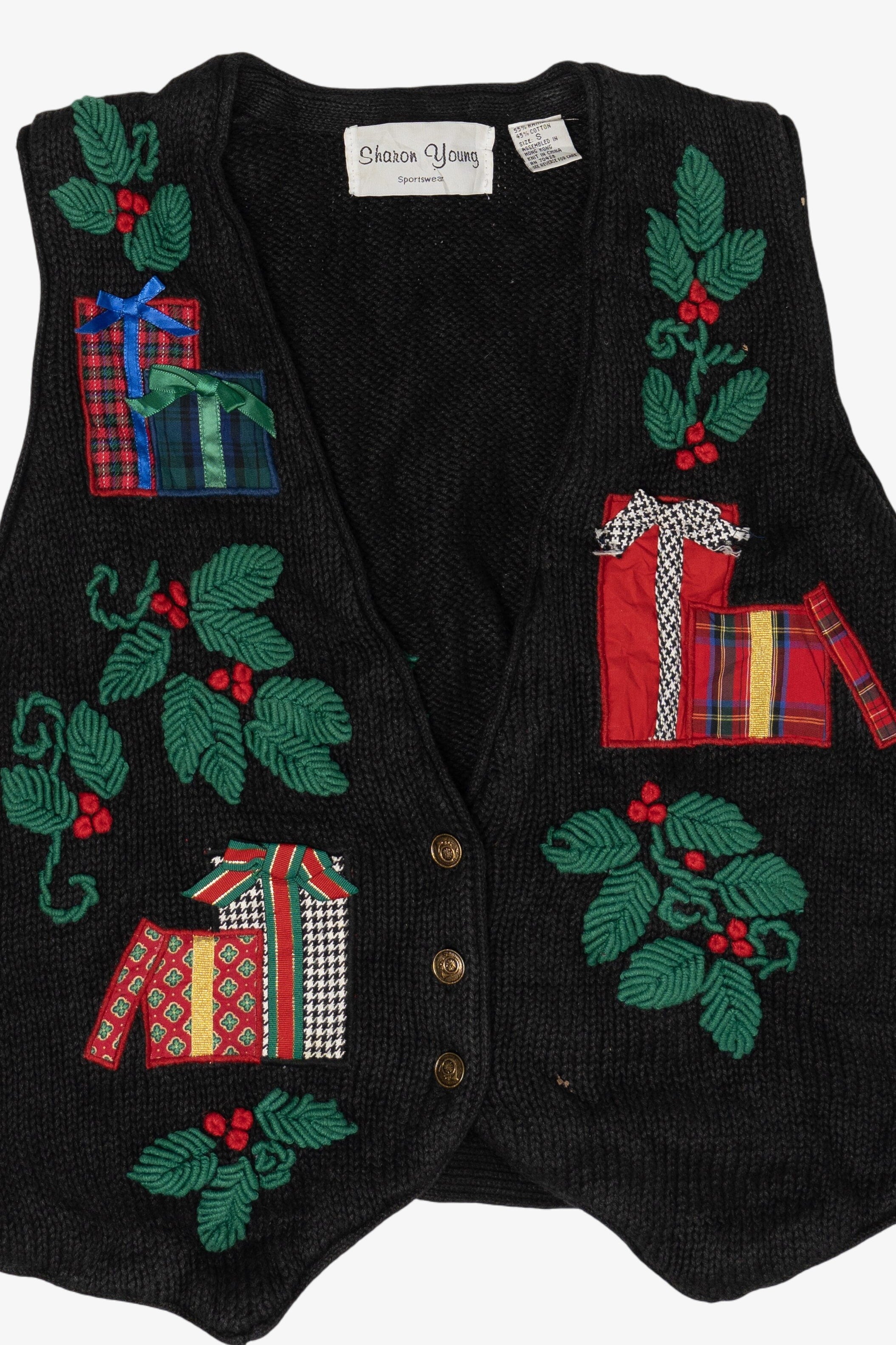 Vintage Sharon Young Ugly Christmas Vest (1990s)
