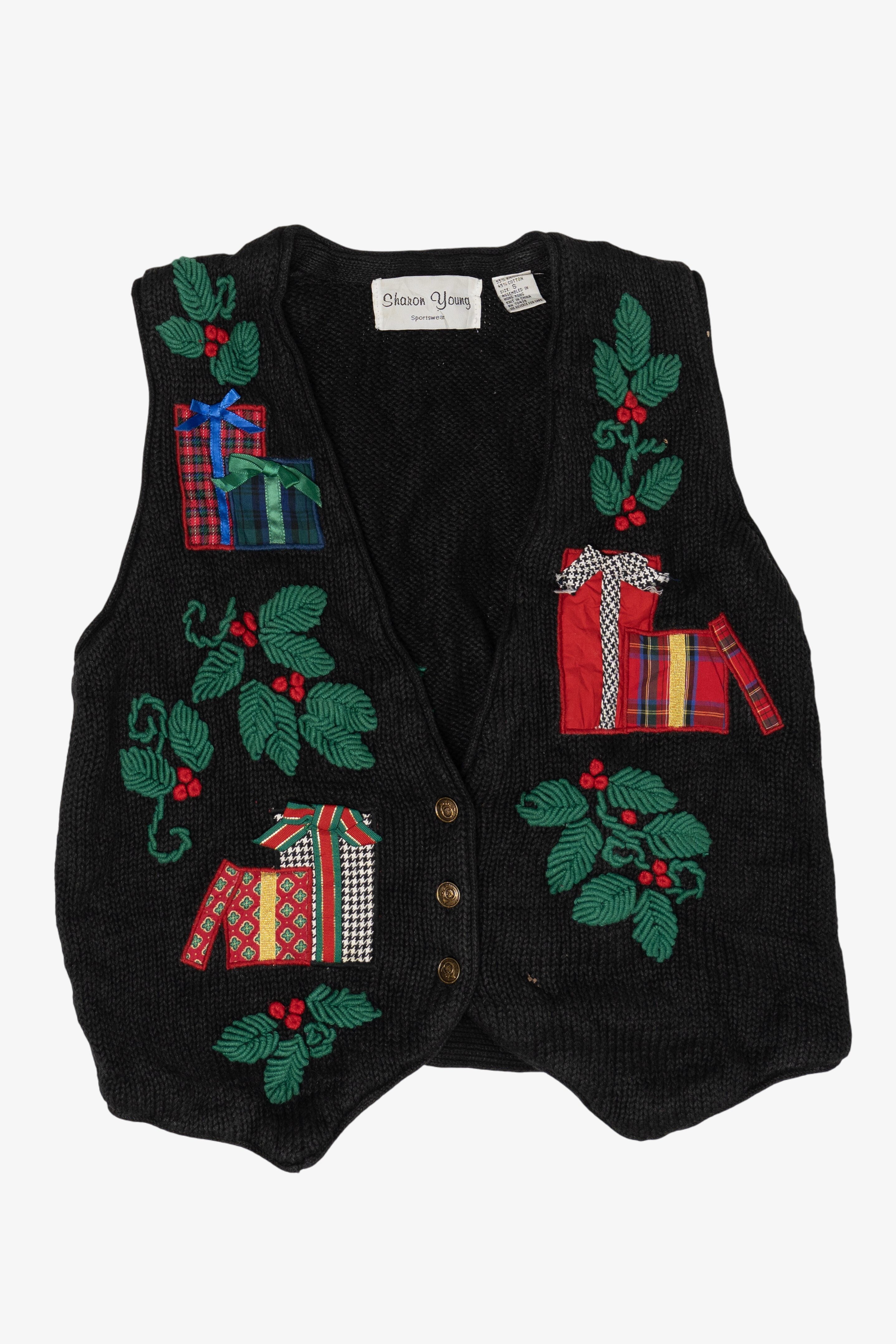 Vintage Sharon Young Ugly Christmas Vest (1990s)