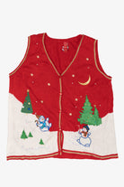 Vintage Snowmen Ugly Christmas Vest (2000s)