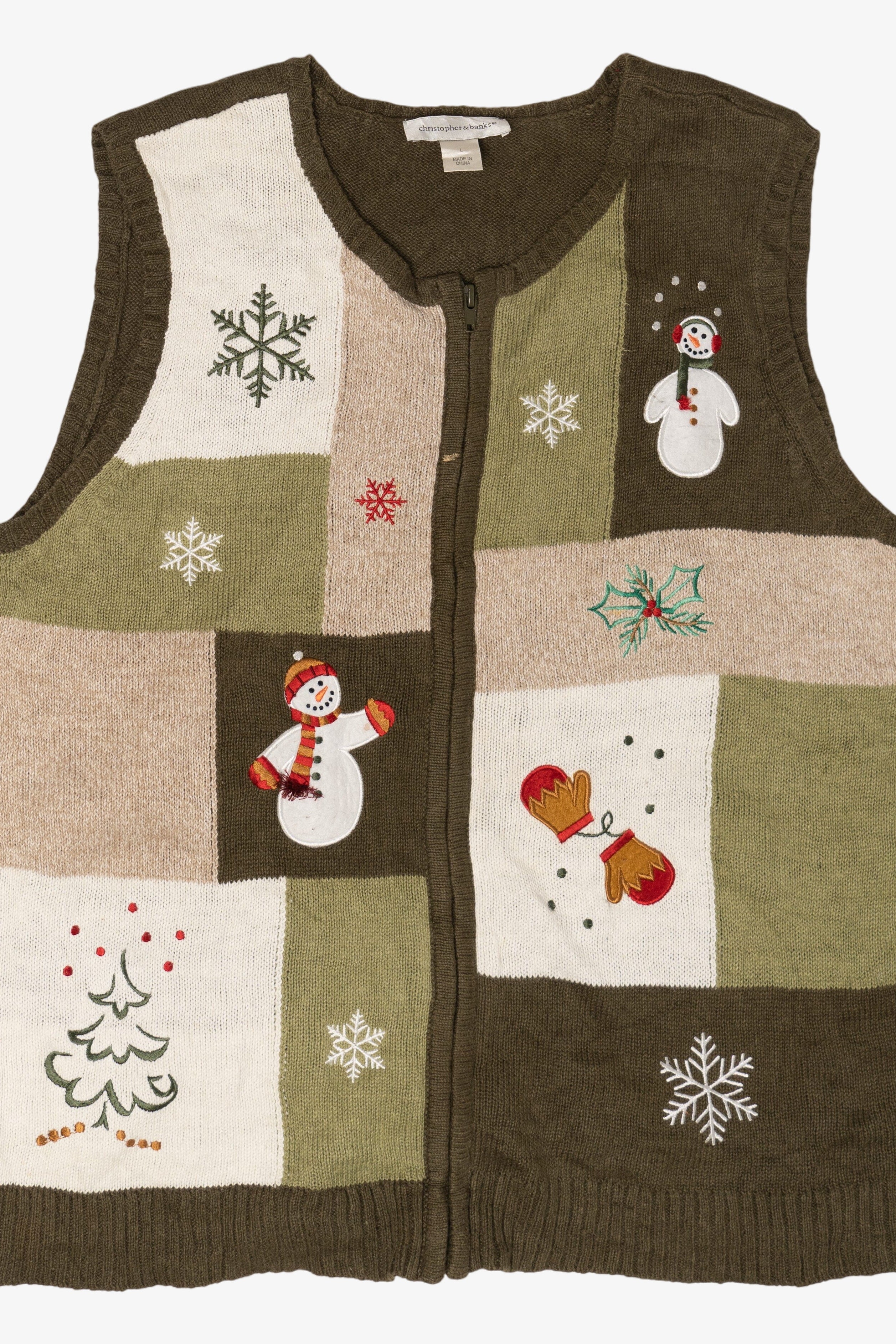 Vintage Christopher & Banks Ugly Christmas Vest (2000s)