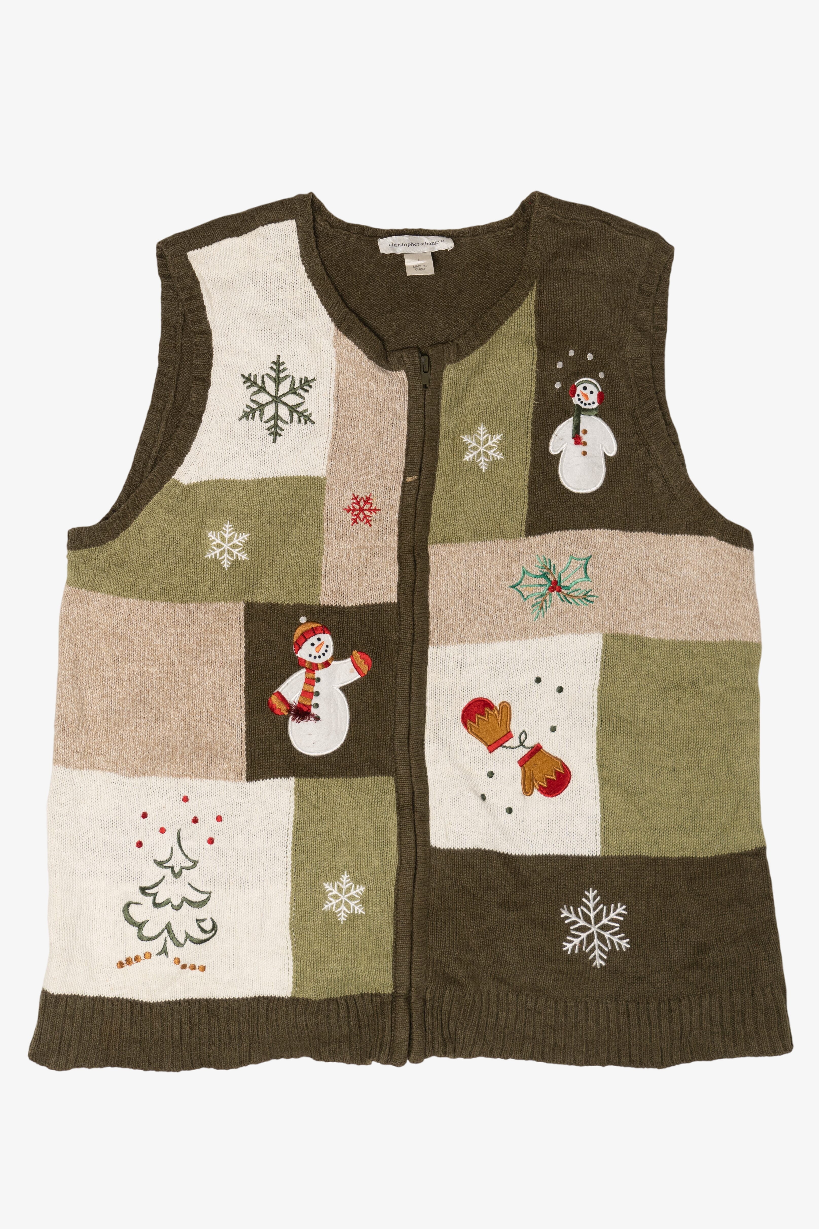 Vintage Christopher & Banks Ugly Christmas Vest (2000s)