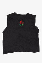 Vintage Poinsettias Ugly Christmas Vest (2000s)