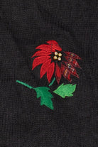 Vintage Poinsettias Ugly Christmas Vest (2000s)