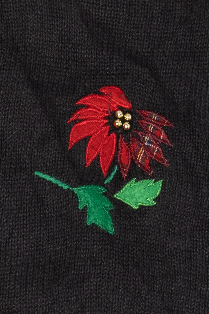 Vintage Poinsettias Ugly Christmas Vest (2000s)