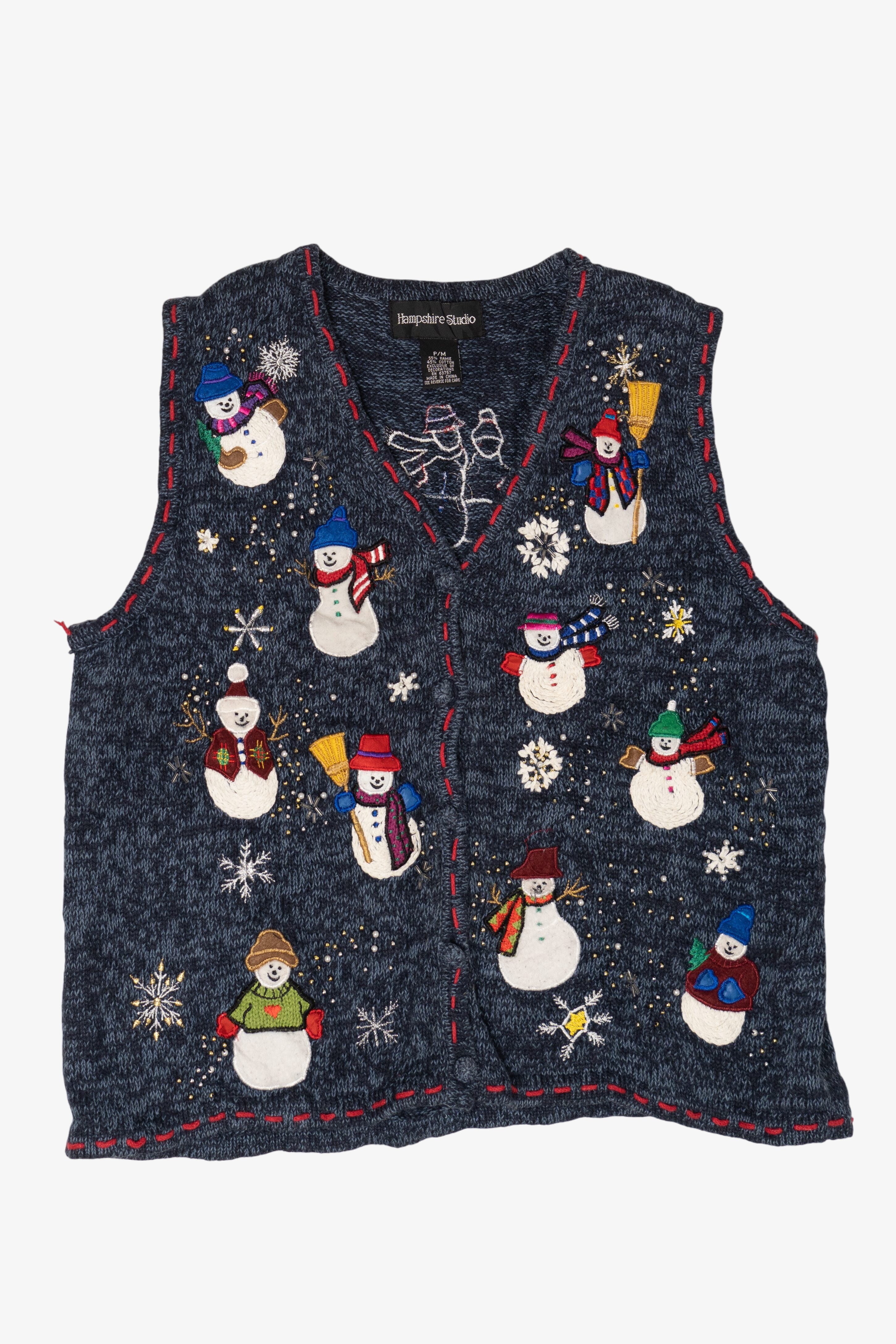 Vintage Snowmen Ugly Christmas Vest (2000s)