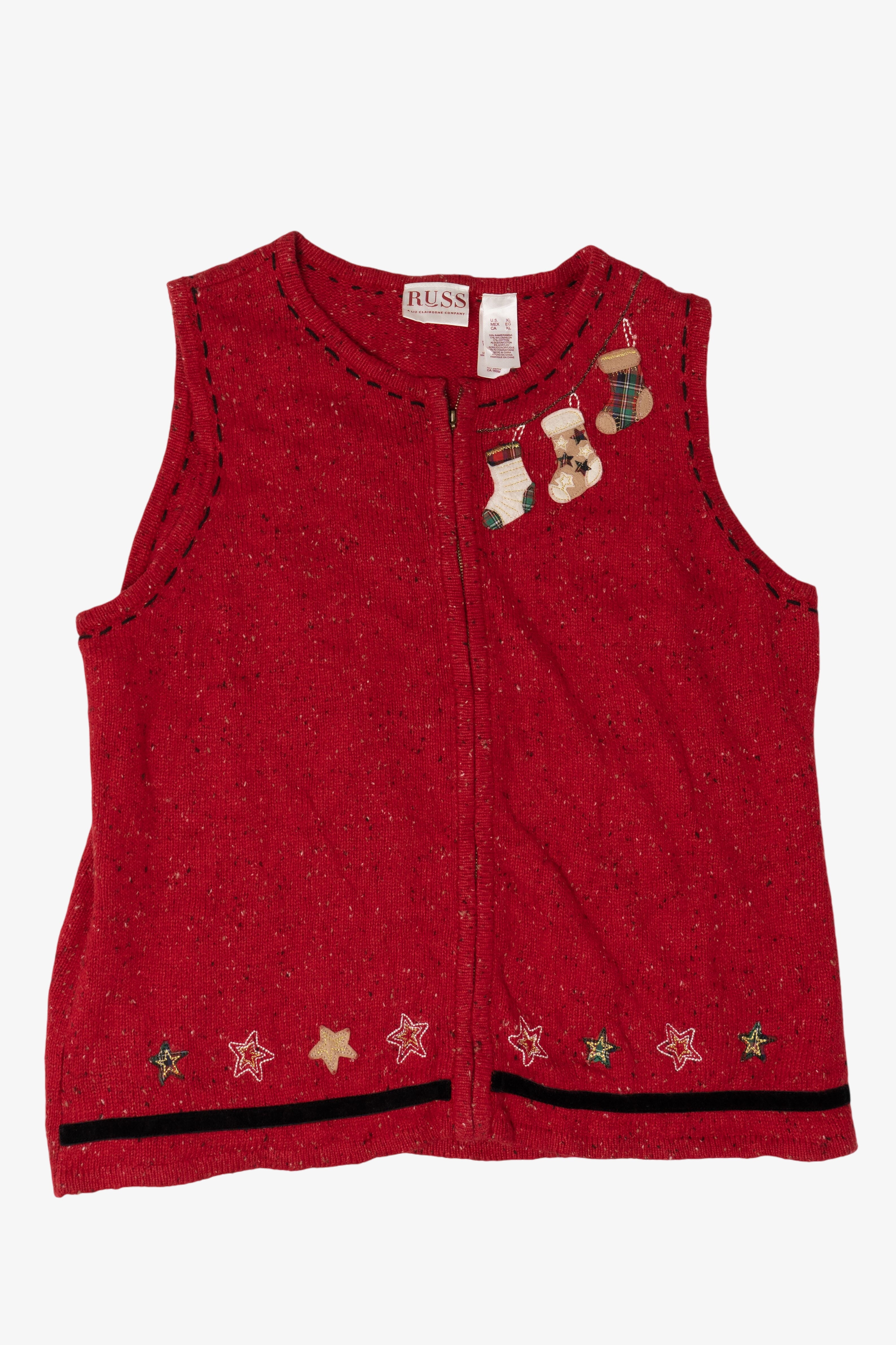 Vintage Red Russ Ugly Christmas Vest (2000s)
