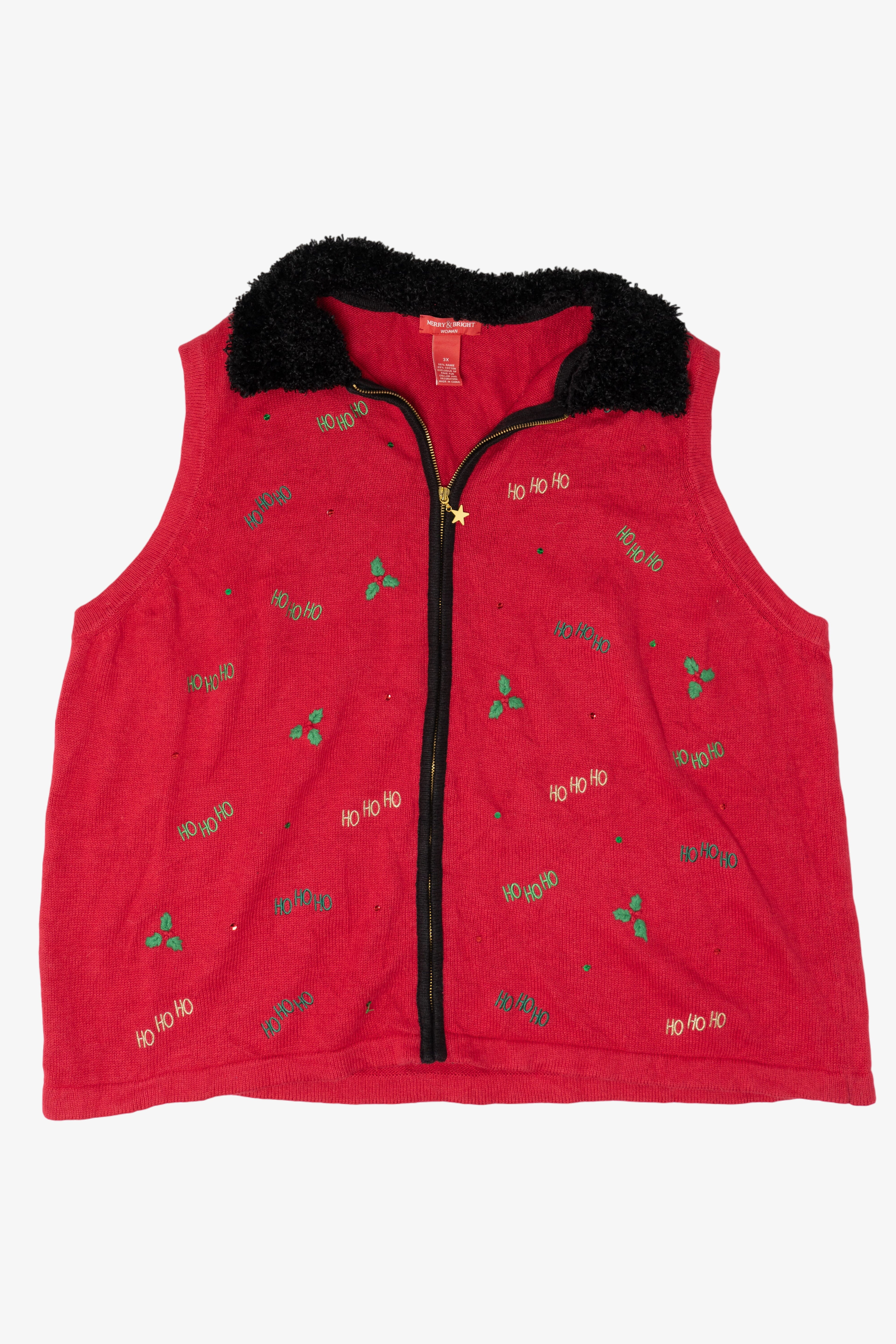 Vintage Merry & Bright Ugly Christmas Vest (2000s)