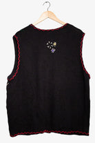 Vintage Snowmen Buttons Ugly Christmas Vest (2000s)