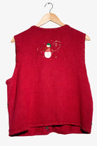 Vintage Red Snowmen Ugly Christmas Vest (2000s)