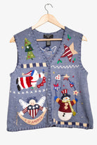 Vintage I Heart America Ugly Christmas Vest (1990s)