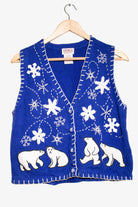 Vintage Polar Bears Ugly Christmas Vest (1990s)