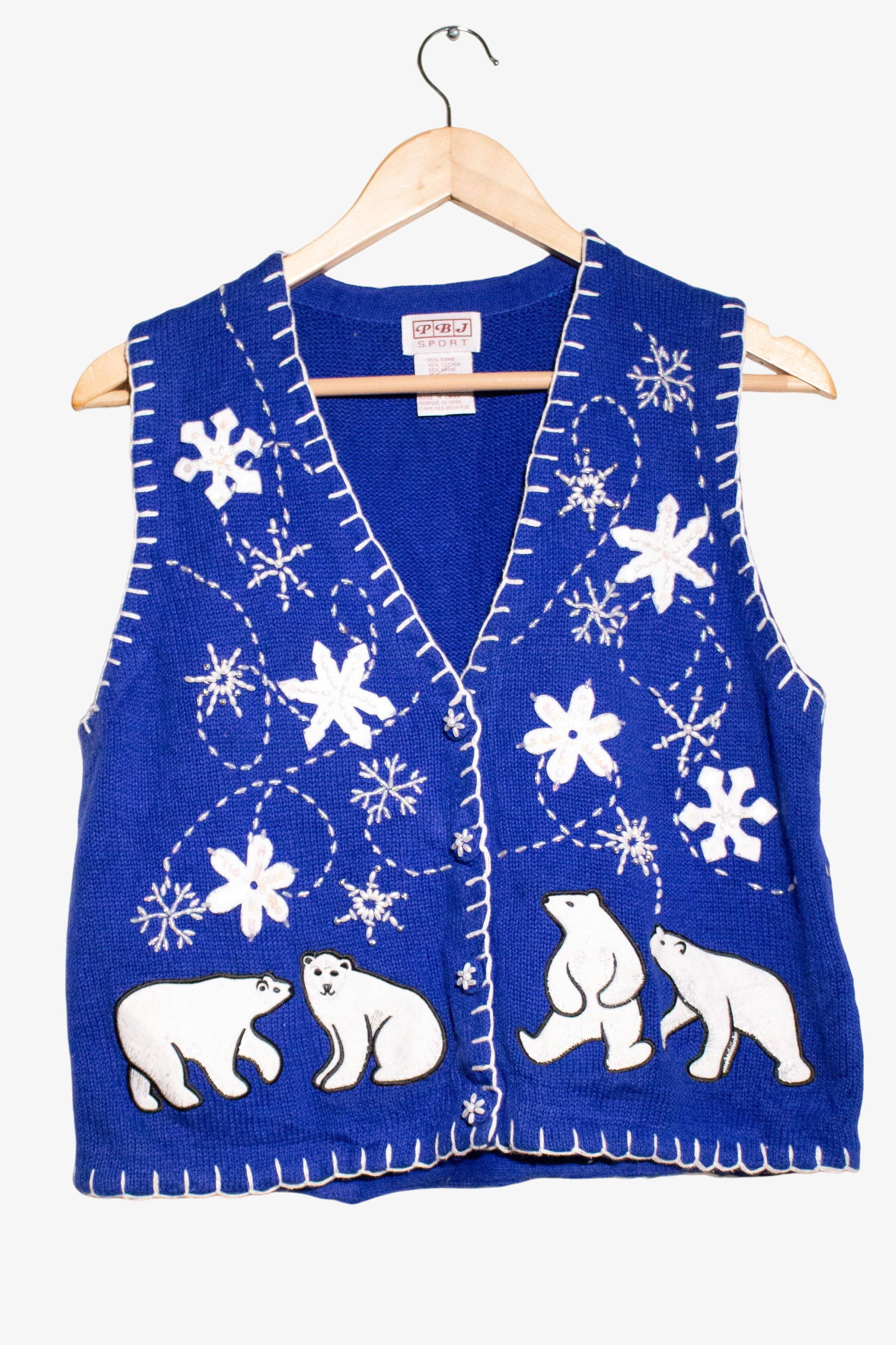 Vintage Polar Bears Ugly Christmas Vest (1990s)
