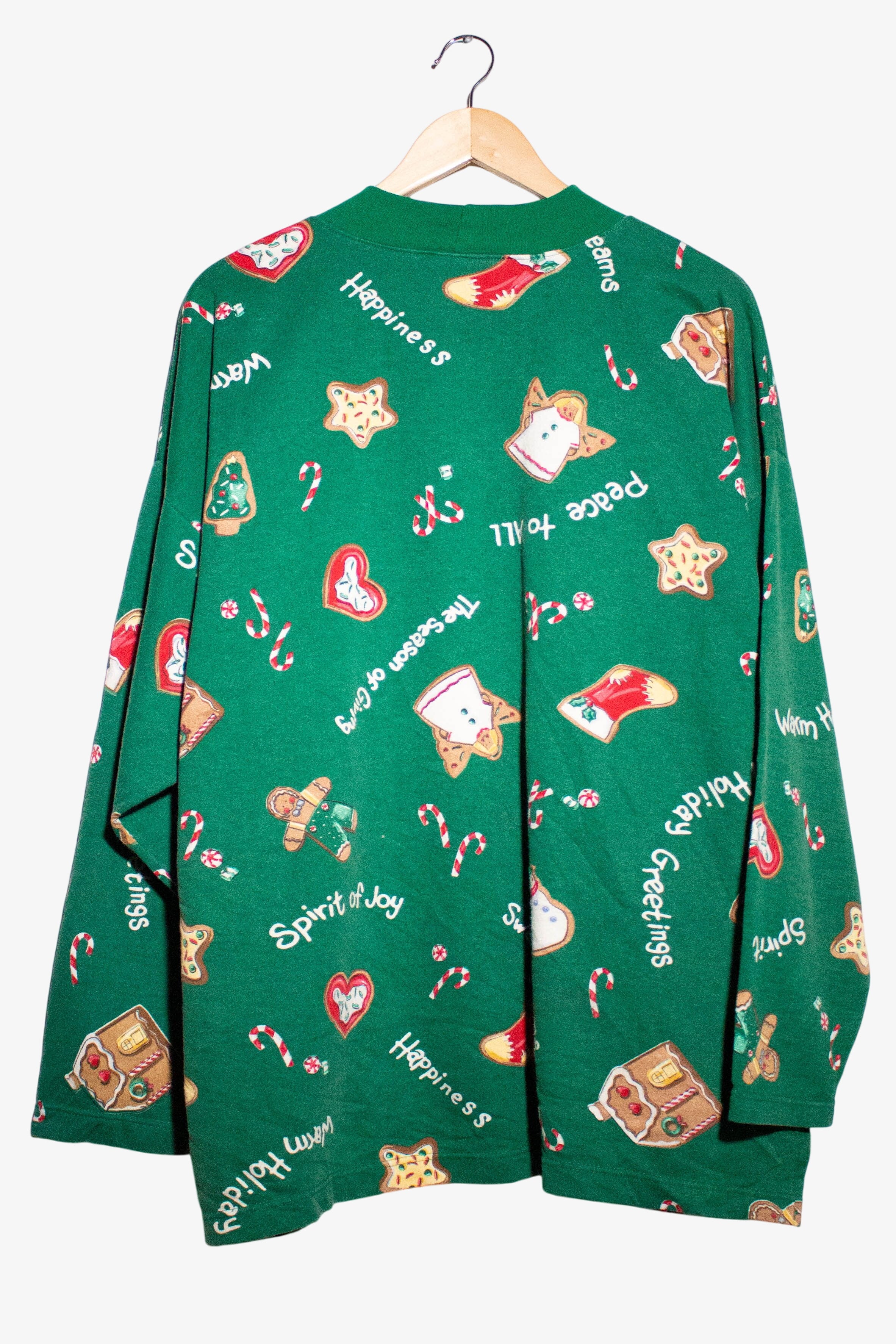Vintage Holiday Words Ugly Christmas Sweatshirt (1990s)