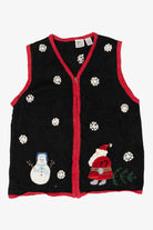 Vintage Field FG Gear Snowmen Ugly Christmas Vest (1990s)