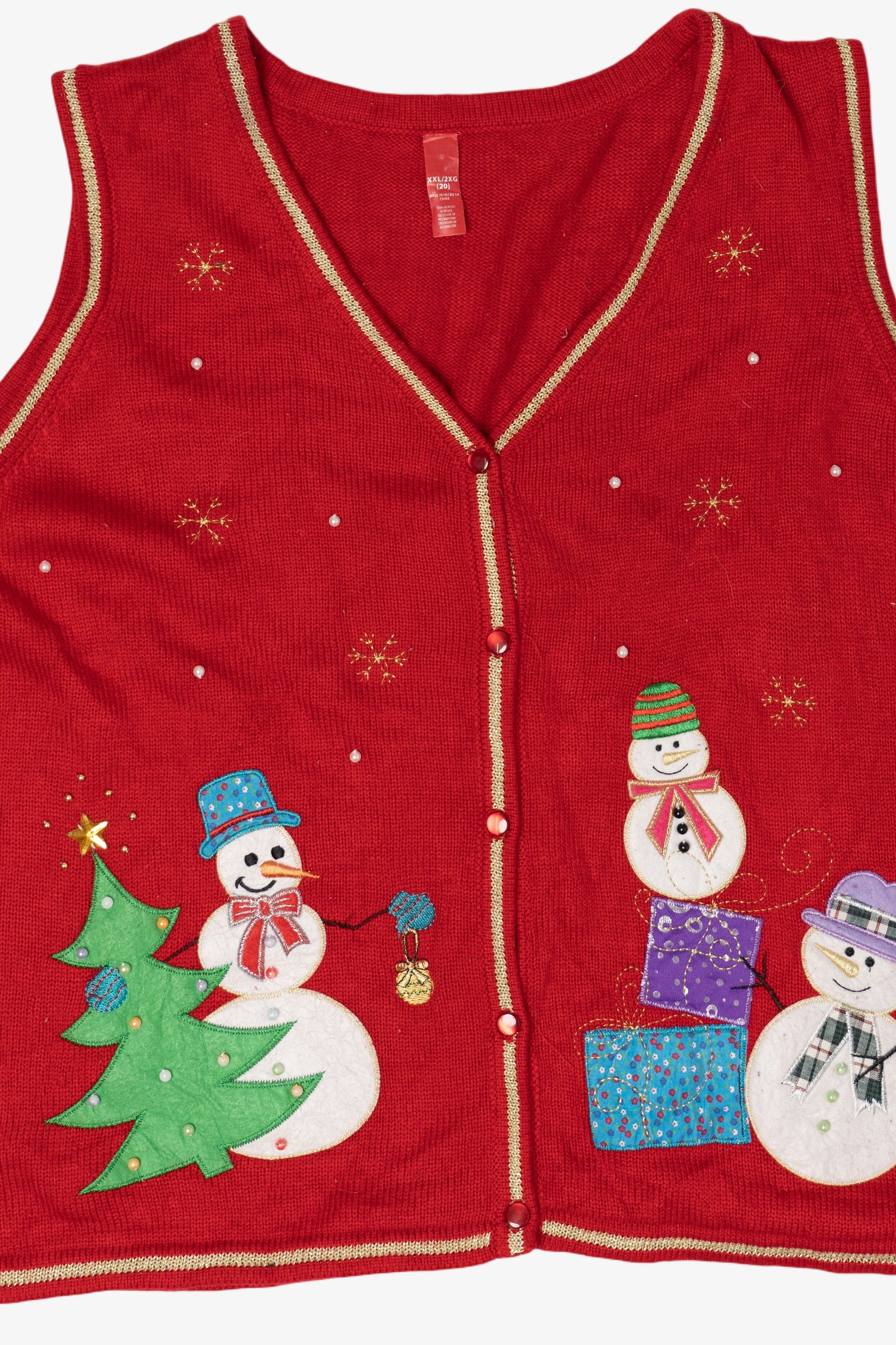 Vintage Snowmen Ugly Christmas Sweater (2000s)
