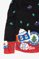 Vintage Paul Harris Design Tea Party Ugly Christmas Sweater (1990s)