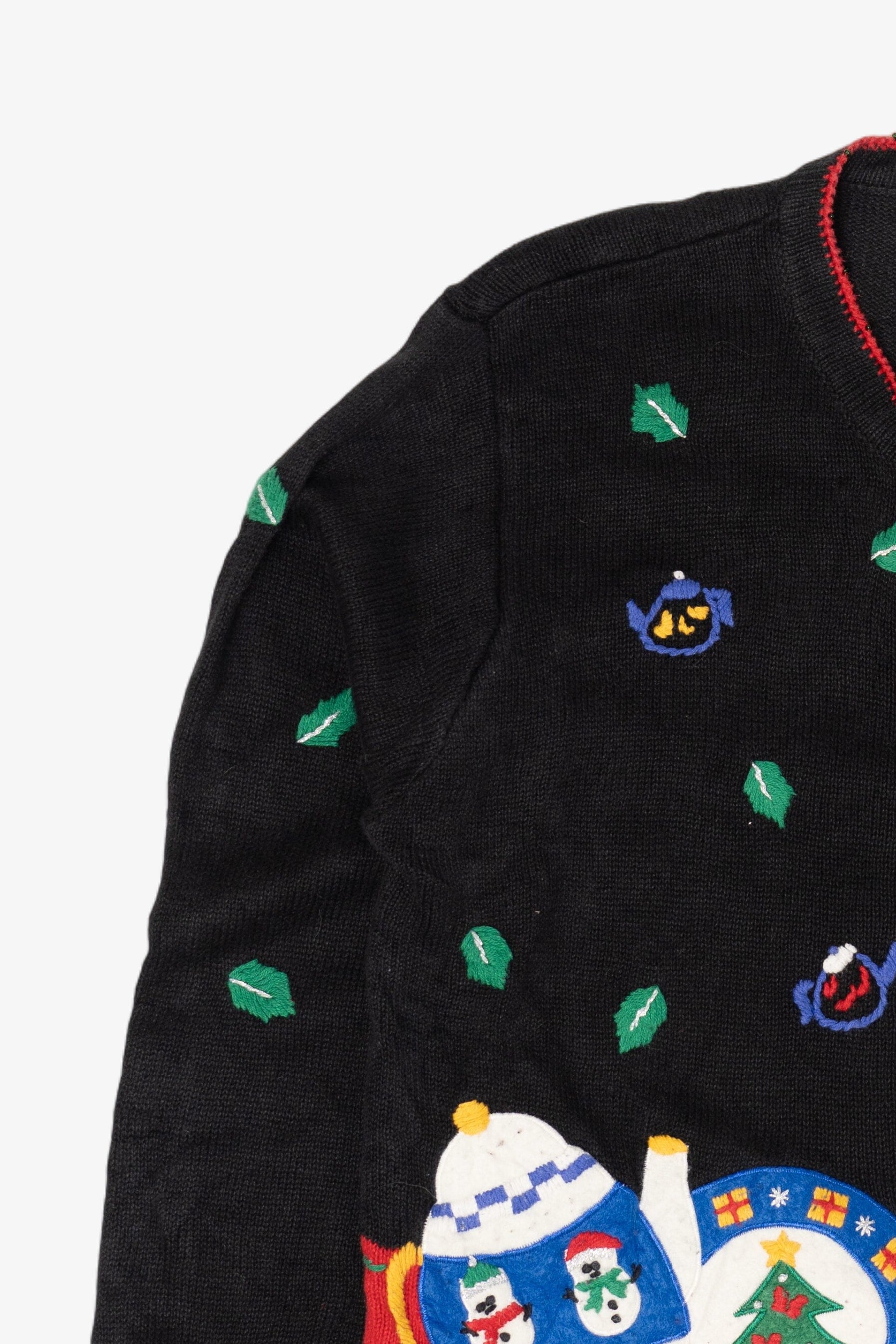 Vintage Paul Harris Design Tea Party Ugly Christmas Sweater (1990s)