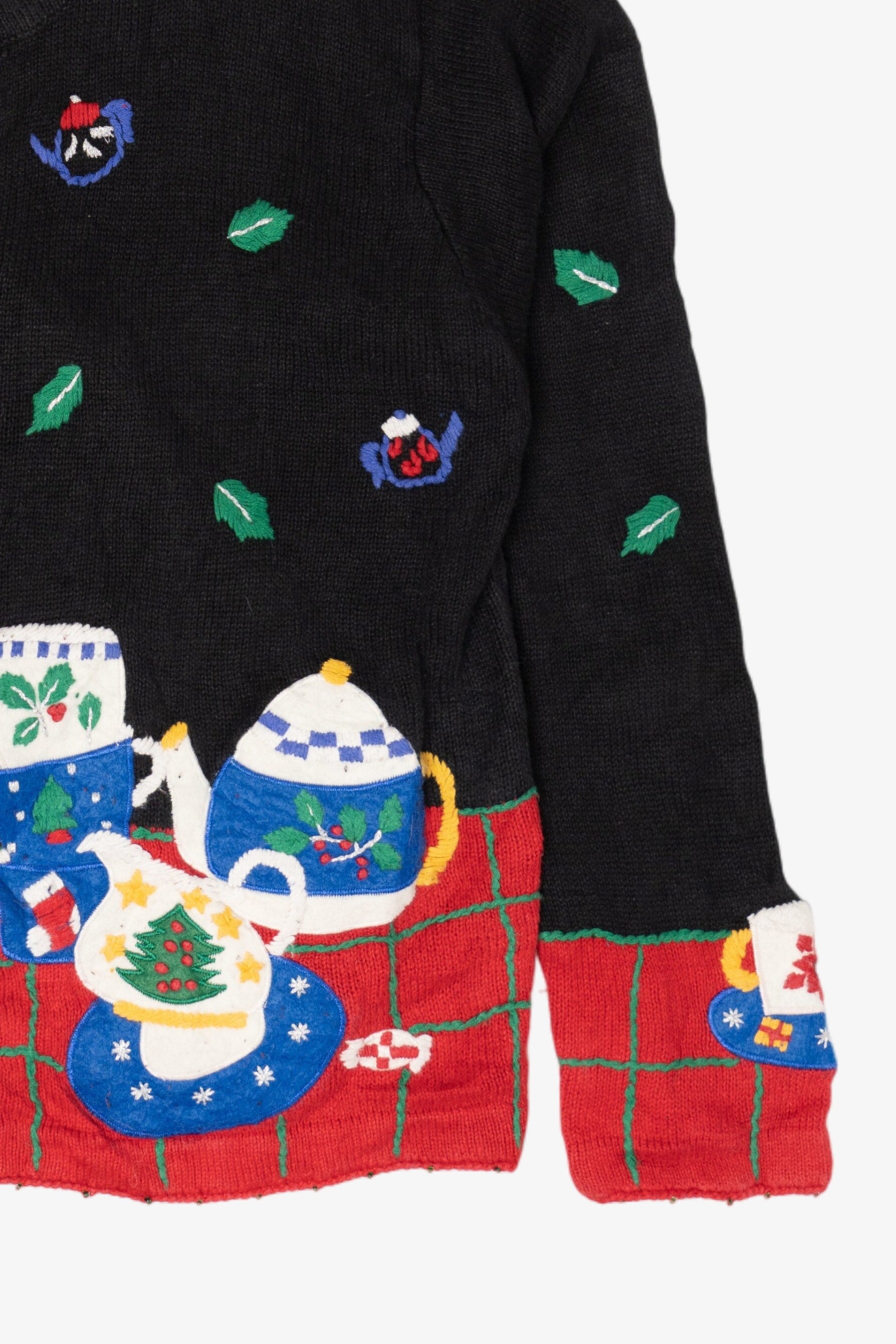 Vintage Paul Harris Design Tea Party Ugly Christmas Sweater (1990s)