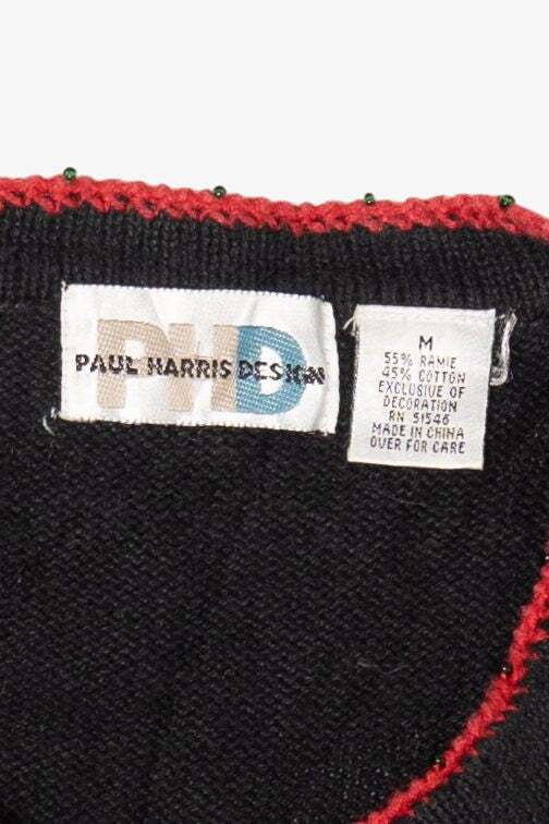 Vintage Paul Harris Design Tea Party Ugly Christmas Sweater (1990s)