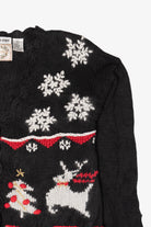 Vintage Erika Hand Knit Ugly Christmas Sweater (1990s)