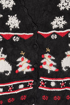 Vintage Erika Hand Knit Ugly Christmas Sweater (1990s)