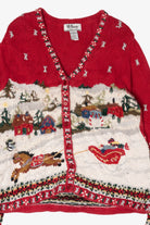 Vintage All Points Ugly Christmas Cardigan (1990s)