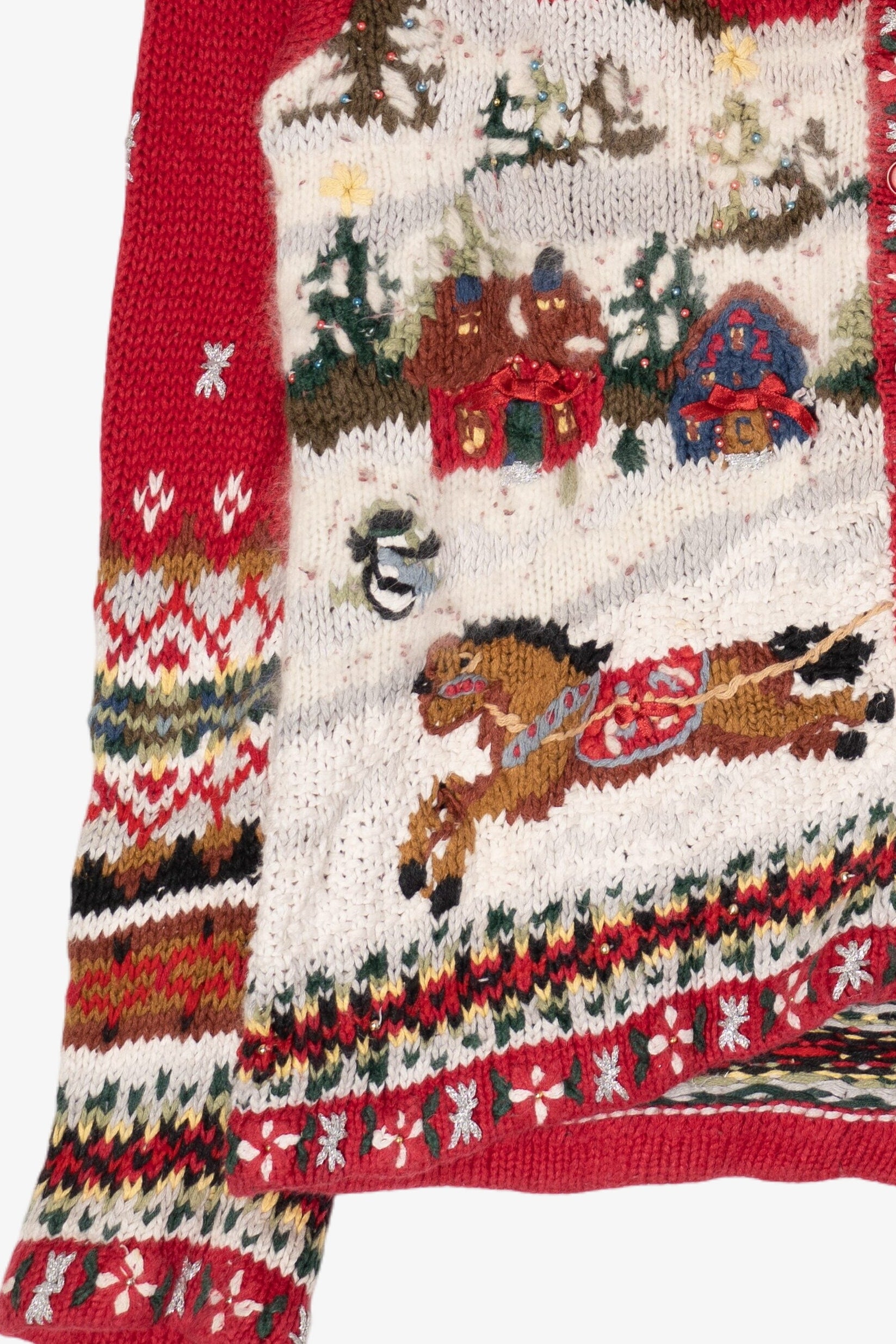 Vintage All Points Ugly Christmas Cardigan (1990s)