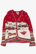 Vintage All Points Ugly Christmas Cardigan (1990s)