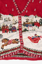 Vintage All Points Ugly Christmas Cardigan (1990s)