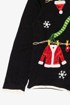 Vintage Y2k Lightweight Clothesline Ugly Christmas Sweater (2000s)
