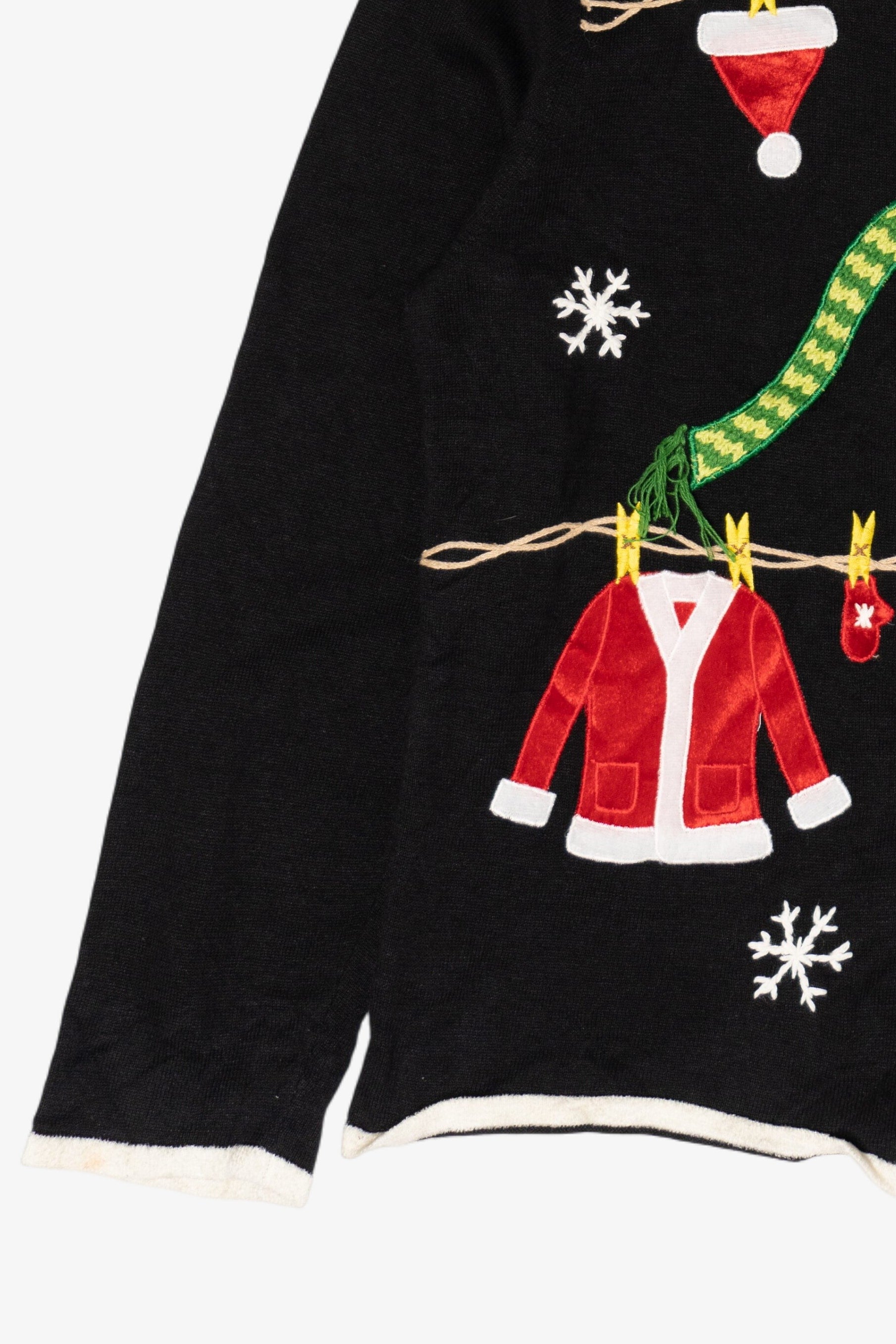 Vintage Y2k Lightweight Clothesline Ugly Christmas Sweater (2000s)