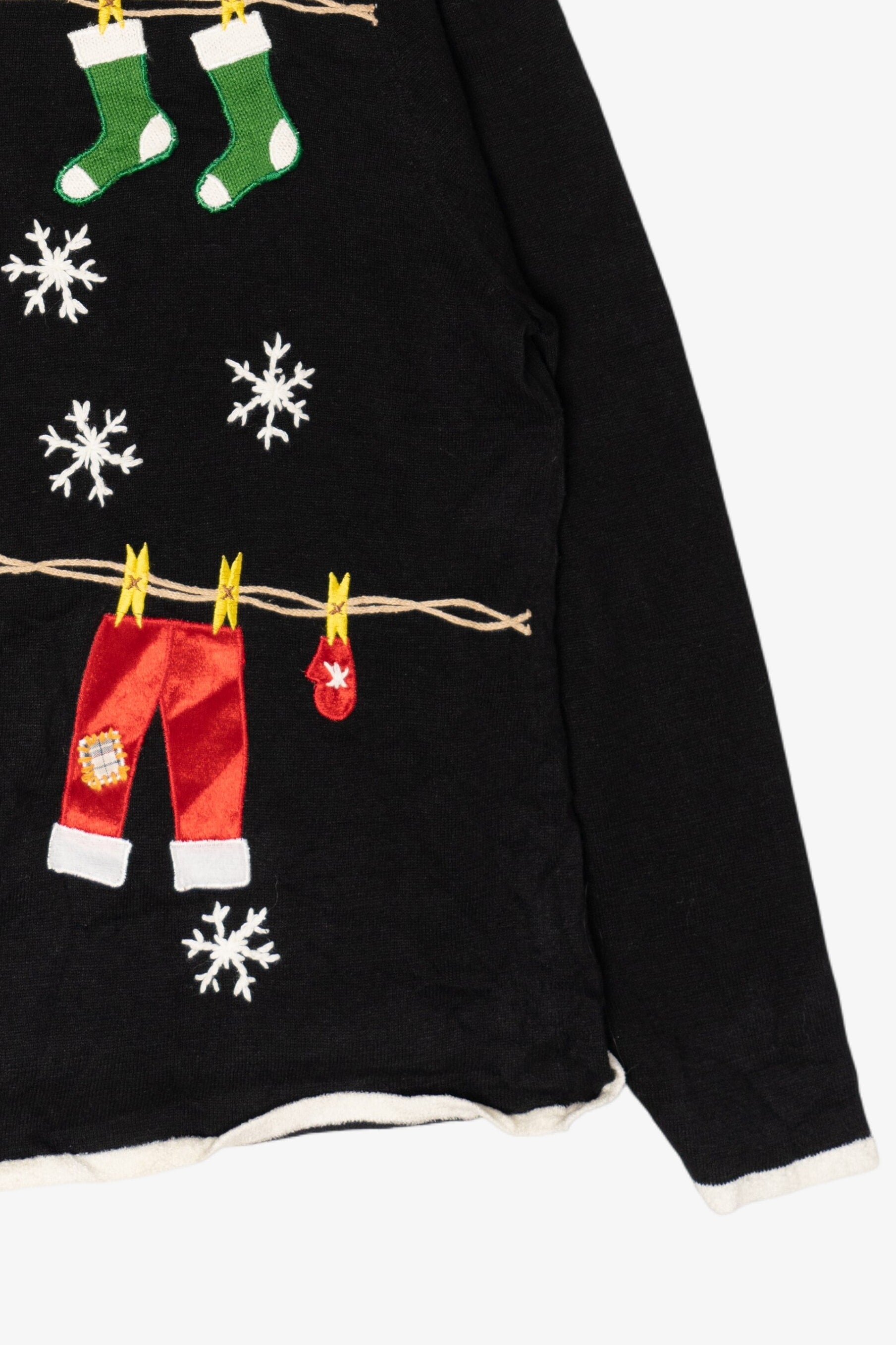 Vintage Y2k Lightweight Clothesline Ugly Christmas Sweater (2000s)