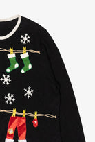 Vintage Y2k Lightweight Clothesline Ugly Christmas Sweater (2000s)