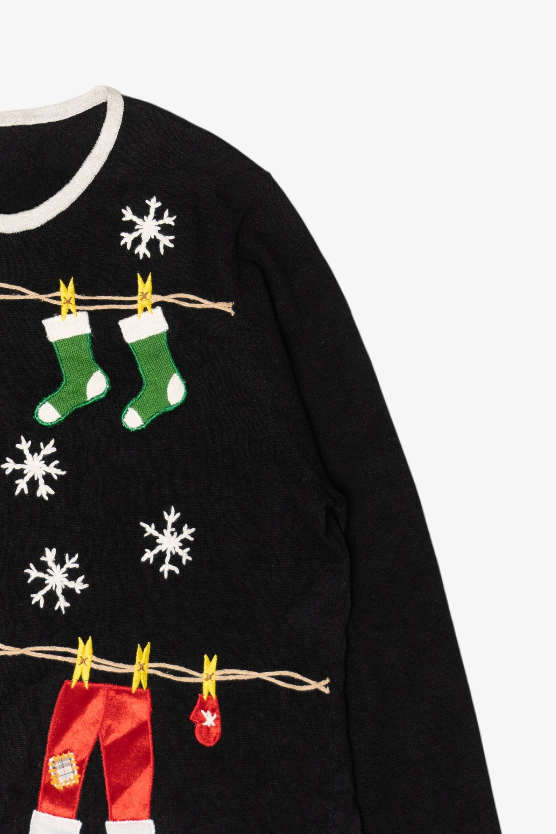 Vintage Y2k Lightweight Clothesline Ugly Christmas Sweater (2000s)