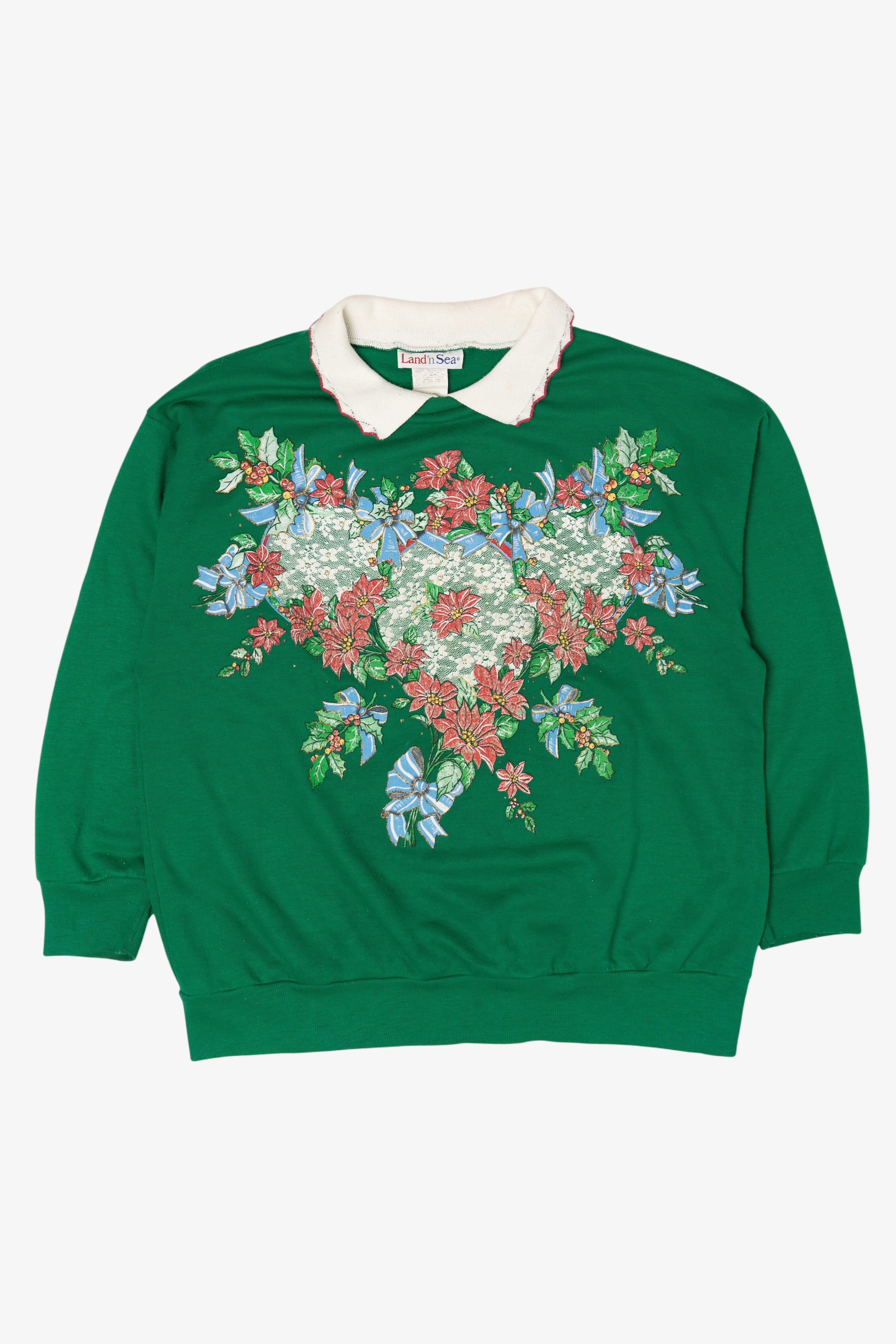 Vintage Land'n Sea Ugly Christmas Sweatshirt (1990s)