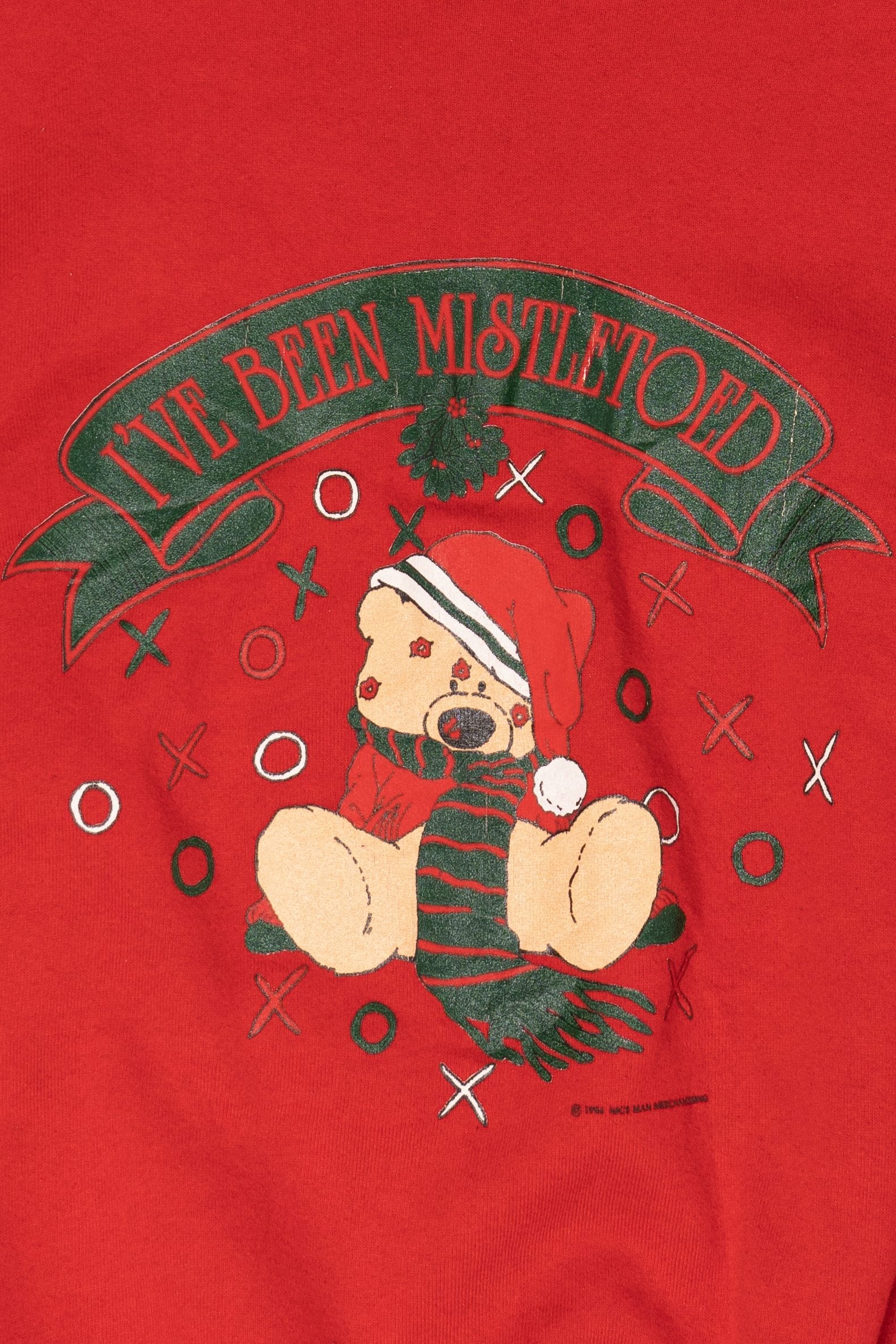 Vintage "I've Been Mistletoed" Ugly Christmas Sweater (1990s)