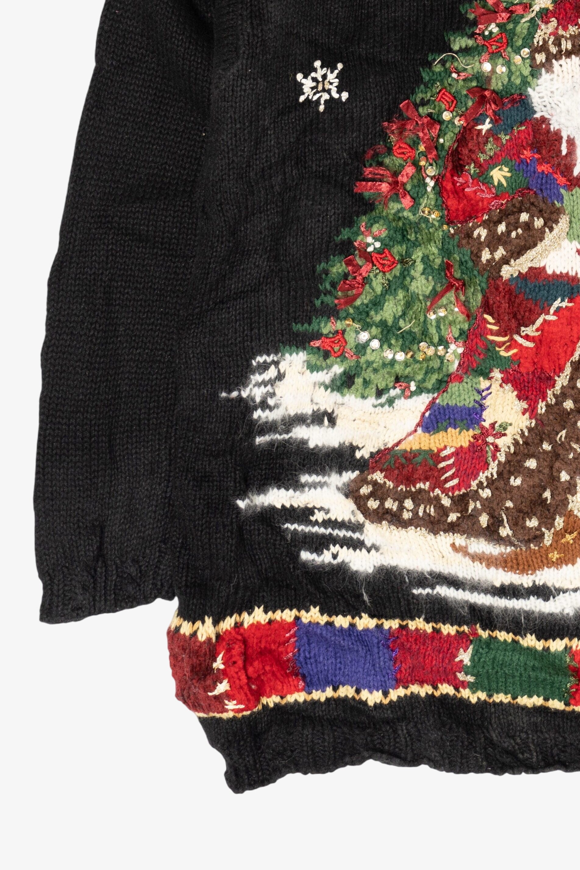Vintage Tiara Santa Ugly Christmas Pullover (1990s)