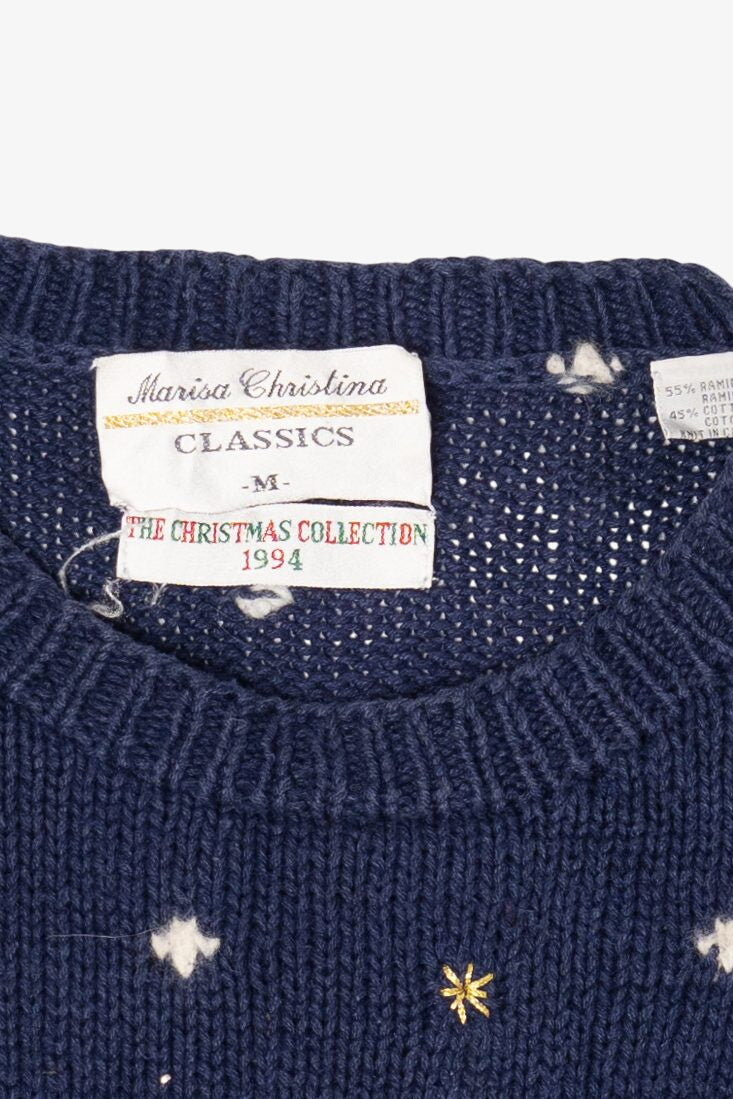 Vintage Marisa Christina Santa Ugly Christmas Sweater (1990s)