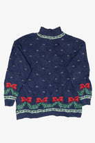 Vintage Hand Knit Wreaths Ugly Christmas Sweater (1990s)